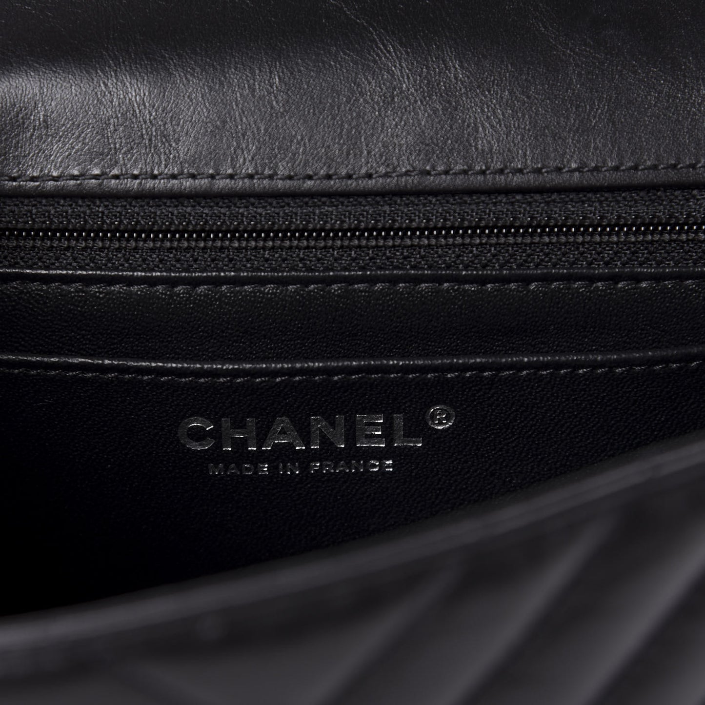 Aged Calfskin Chevron Quilted 2.55 Reissue Mini Flap So Black