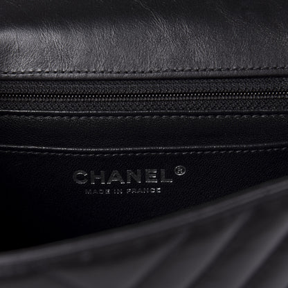 Chanel Aged Calfskin Chevron Quilted 2.55 Reissue Mini Flap So Black 8 of 10