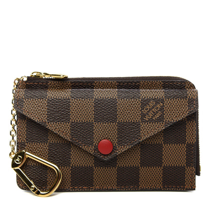 Louis Vuitton Damier Ebene Recto Verso Card Holder Red 1 of 8