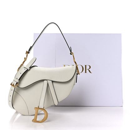 Christian Dior Grained Calfskin Saddle Bag With Strap Latte 11 of 11