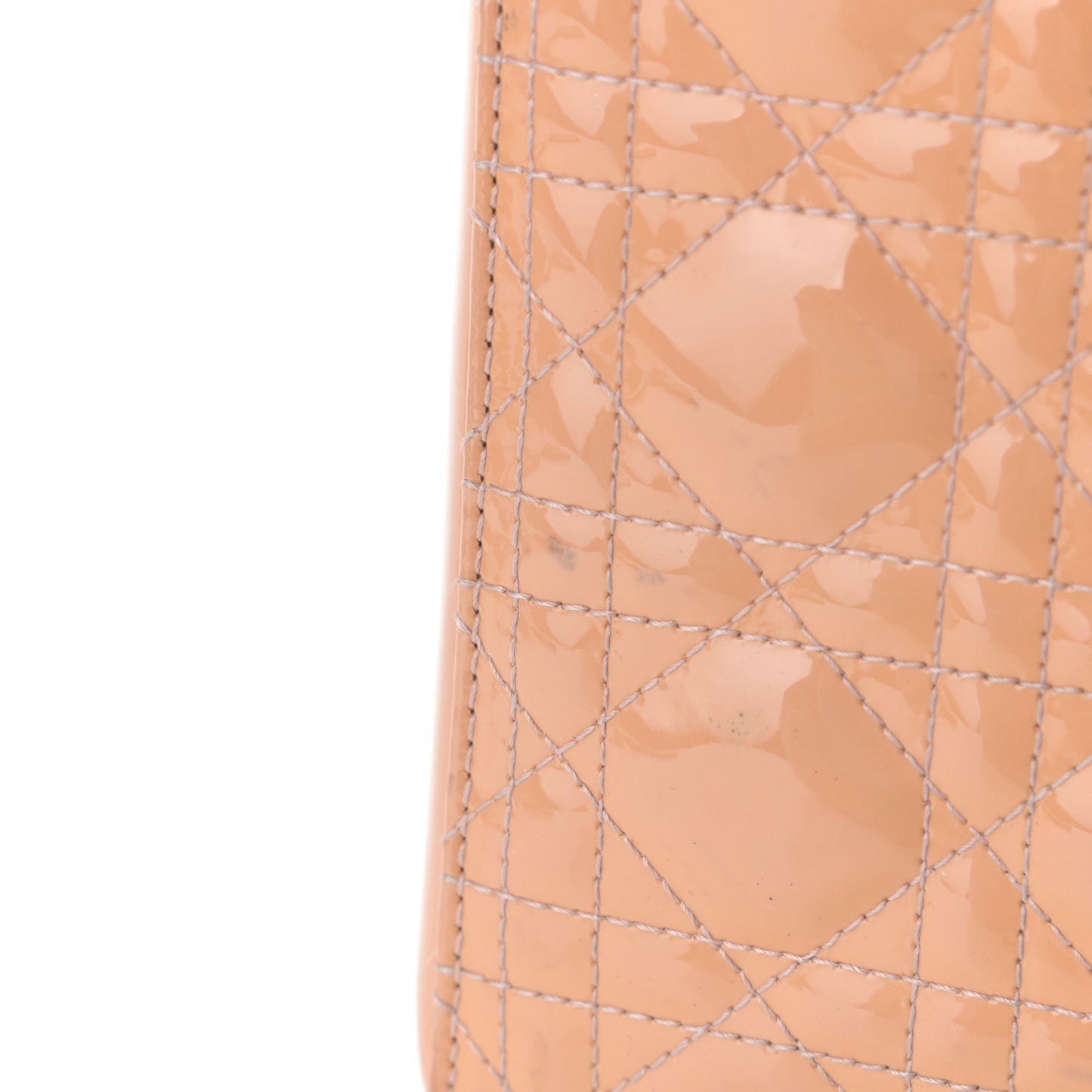 Patent Cannage Medium Lady Dior Pale Pink