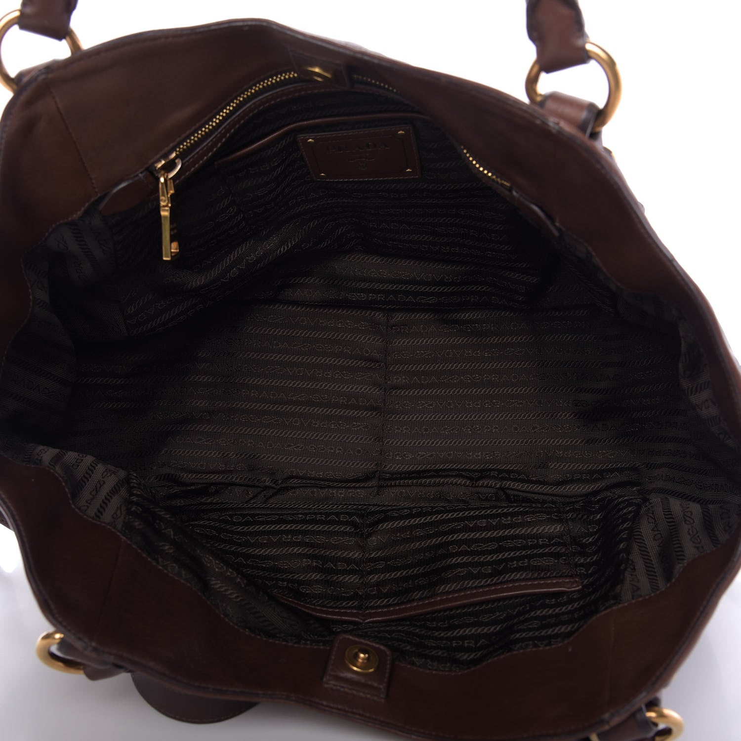 Prada Soft Calfskin Shopping Tote Nocciolo 6 of 10