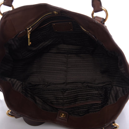 Prada Soft Calfskin Shopping Tote Nocciolo 6 of 10