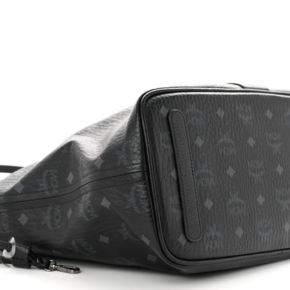 MCM Visetos Medium Liz Reversible Shopper Tote Black 13 of 17