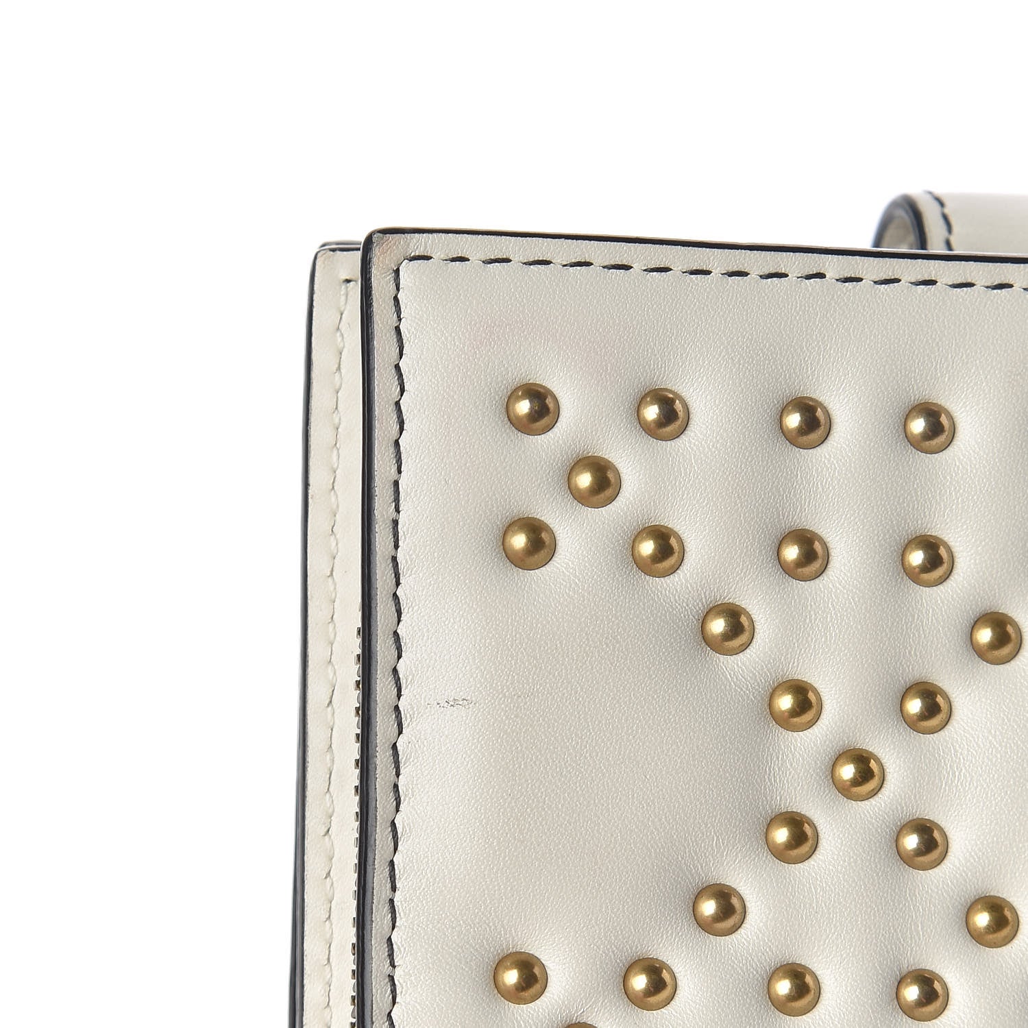 Christian Dior Lambskin Cannage Studded Lady Dior Eden Wallet White 9 of 11