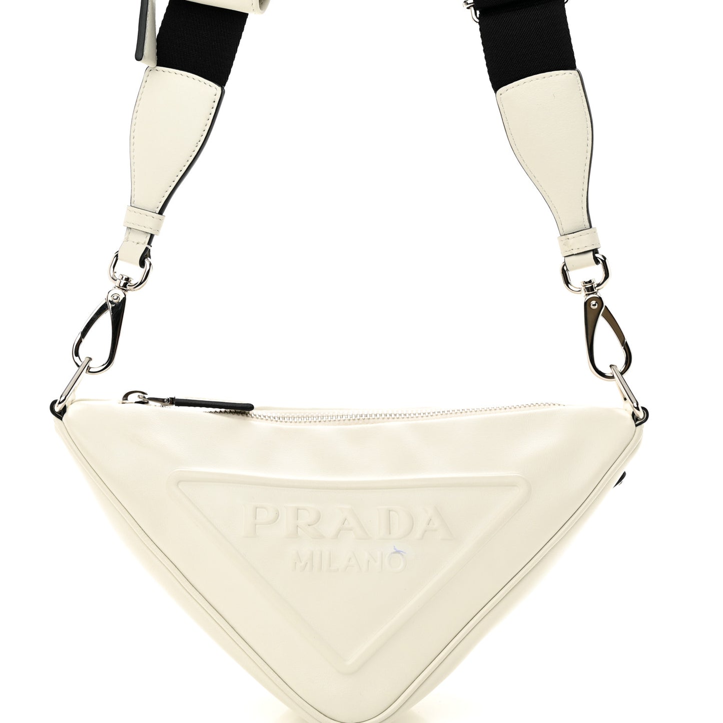 Grace Lux Triangle Shoulder Bag White