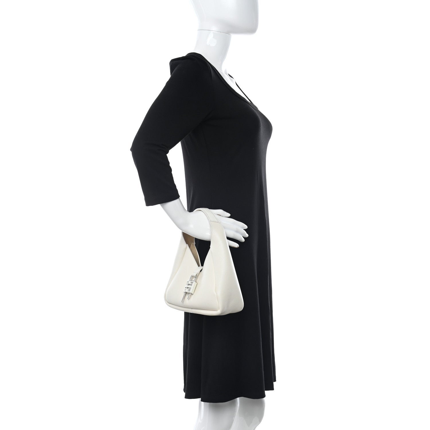 Givenchy Textured Calfskin Mini G Hobo Ivory 2 of 9