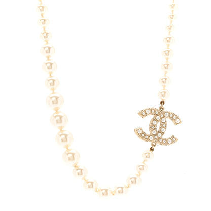 Chanel Pearl CC 100th Anniversary Necklace Light Gold 1 of 6