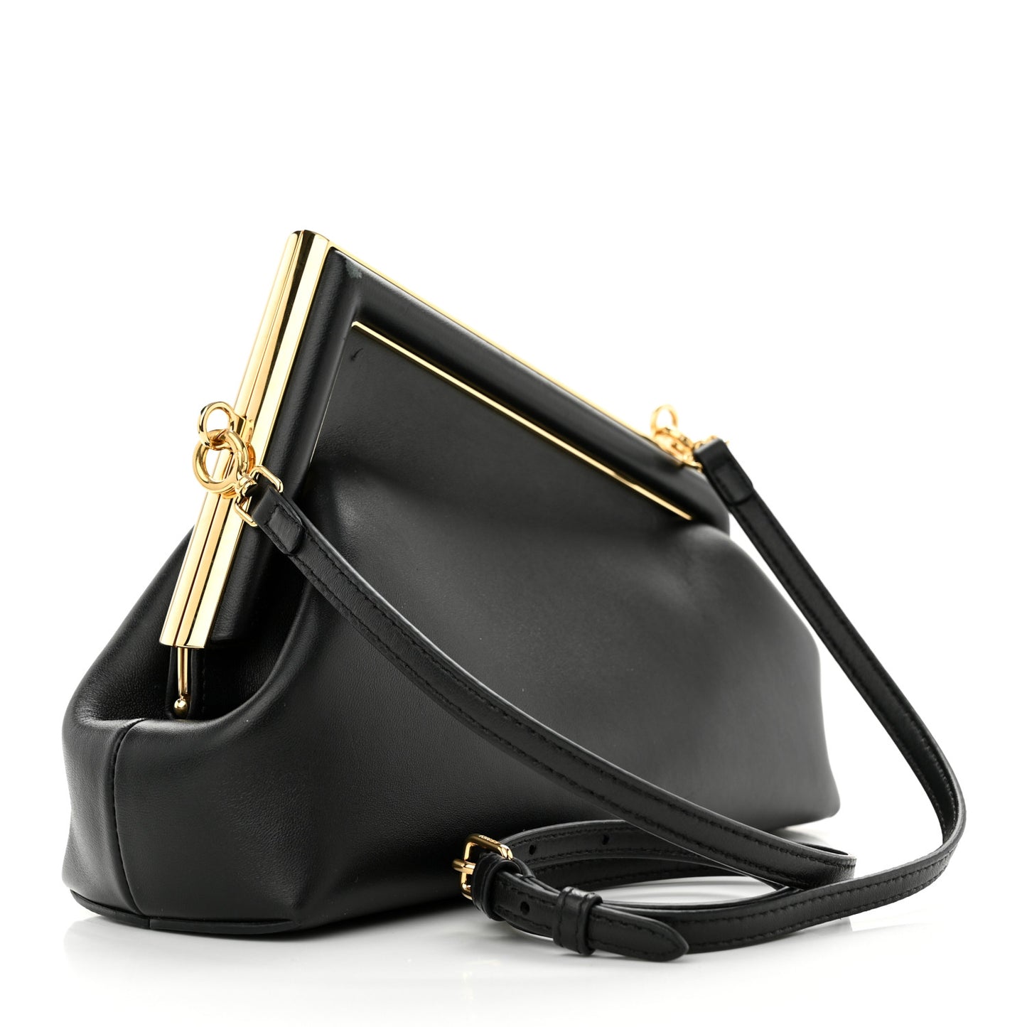 Shiny Nappa Small Fendi First Black