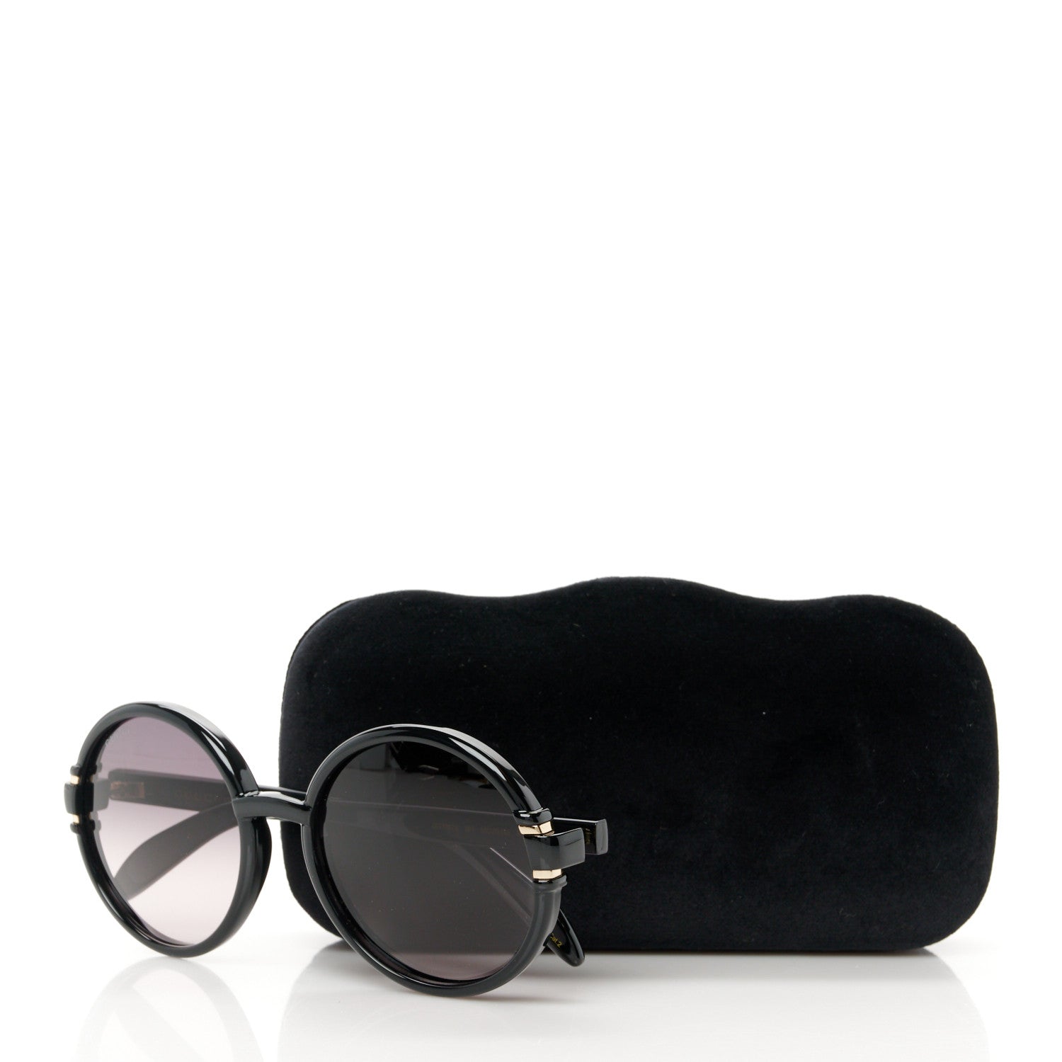 Gucci Acetate Round Sunglasses GG 1067/S Black 8 of 8