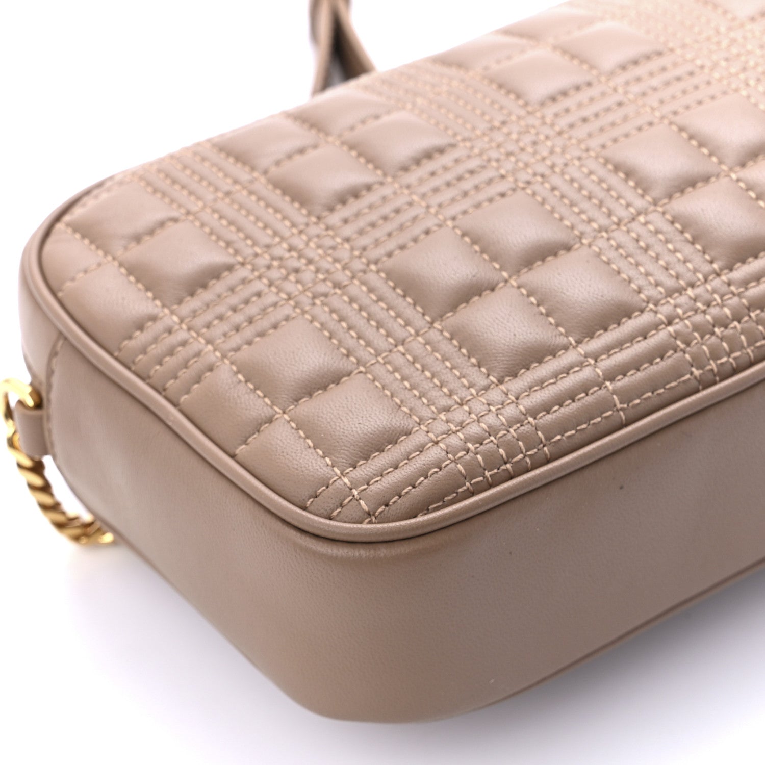 Burberry Lambskin Quilted Camera Bag Camel 9 of 10