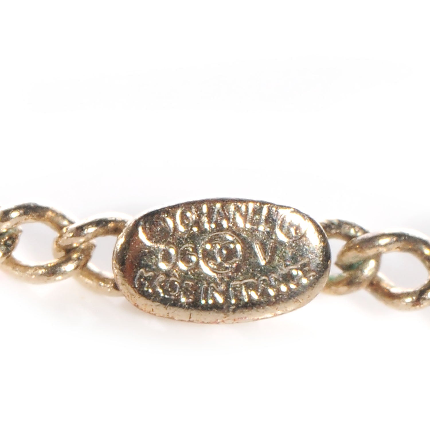 Chanel Enamel CC Necklace Beige 3 of 6