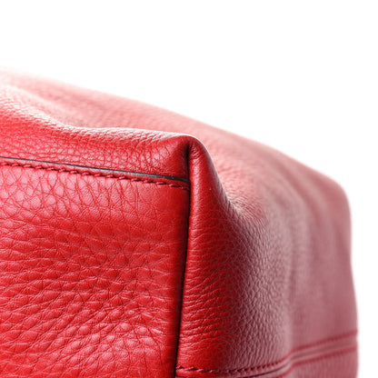 Gucci Pebbled Calfskin Medium Soho Chain Shoulder Bag Tabasco Red 11 of 13
