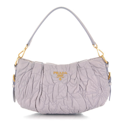 Prada Nappa Stitches Shoulder Bag Glicine 1 of 11