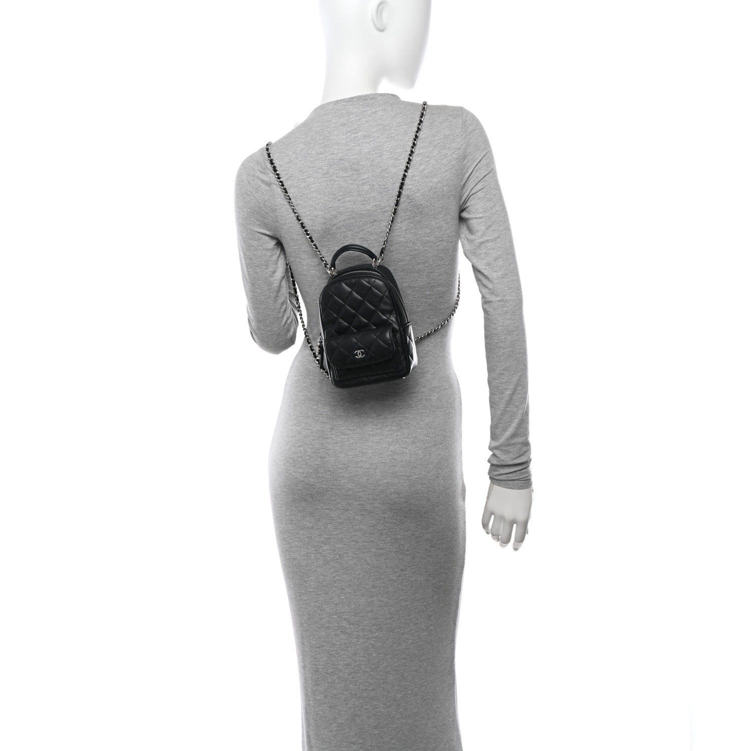 Chanel Caviar Quilted CC Mini Classic Backpack Black 2 of 11