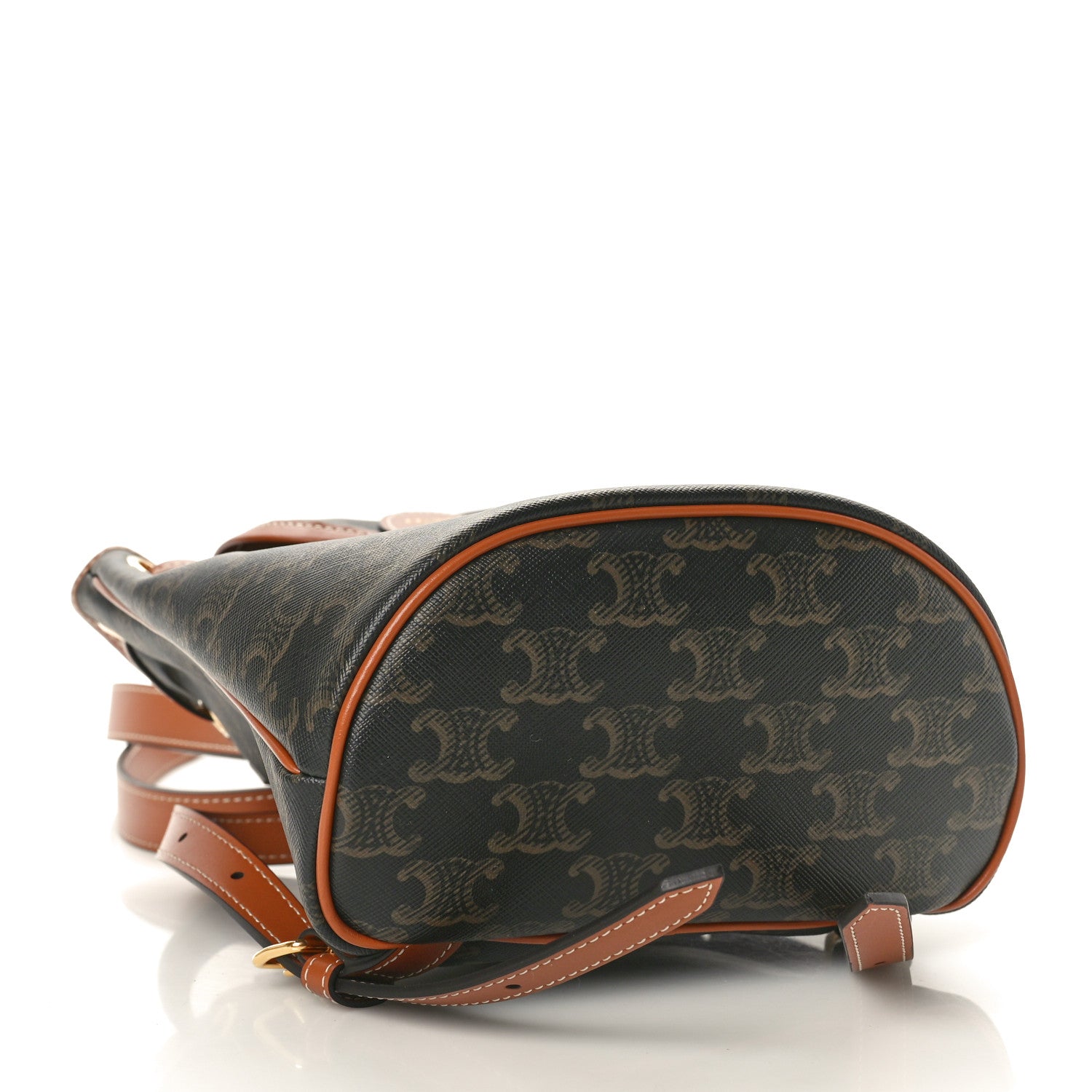 Celine Triomphe Canvas Calfskin Mini Folco Backpack Tan 4 of 11