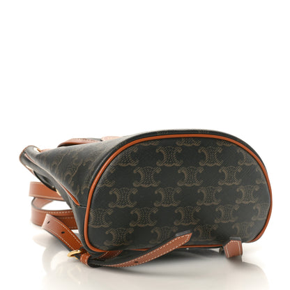 Celine Triomphe Canvas Calfskin Mini Folco Backpack Tan 4 of 11