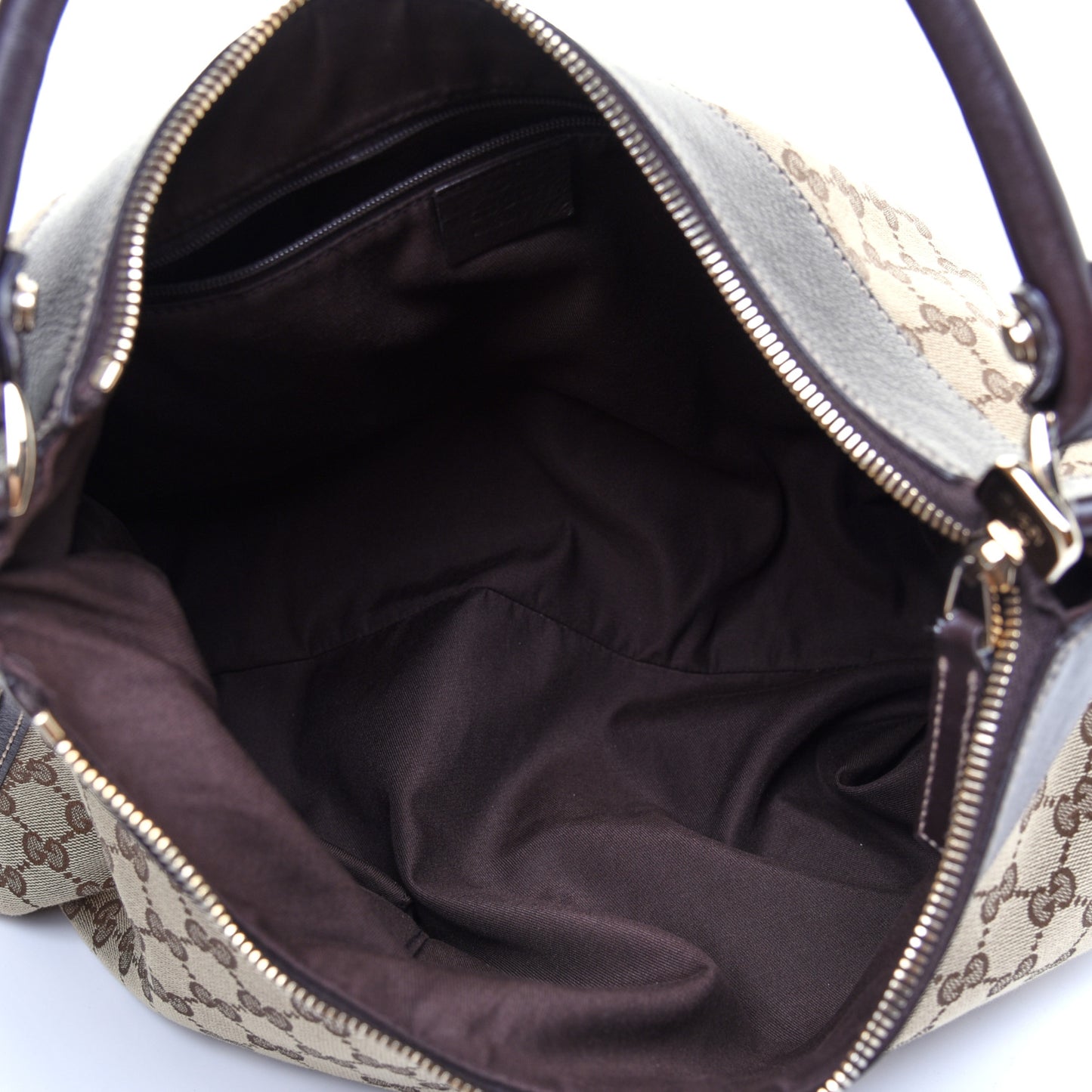 Monogram Large D Gold Hobo Dark Brown