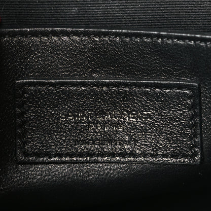 Saint Laurent Crinkled Calfskin Matelasse Monogram Baby Niki Chain Satchel Black 6 of 9
