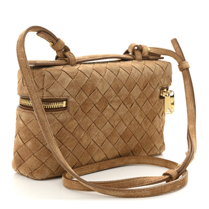 Bottega Veneta Suede Intrecciato Bang Bang Vanity Case Amber 3 of 10