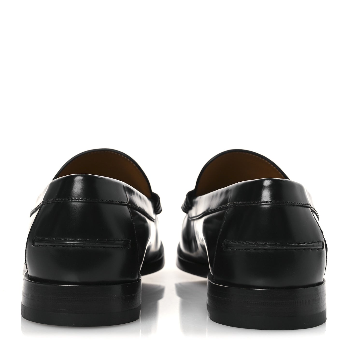 Calfskin Mens Interlocking G Millennial Ribot Loafers 13 Black