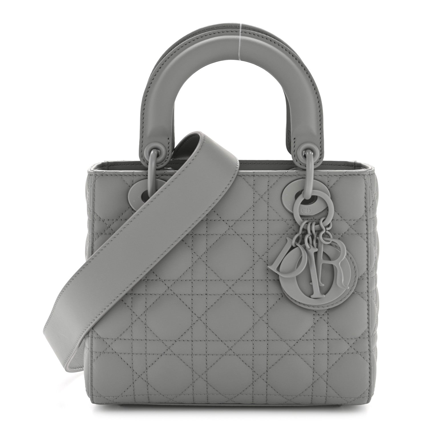 Christian Dior Ultra Matte Calfskin Cannage Small My ABCDior Lady Dior Grey 1 of 11