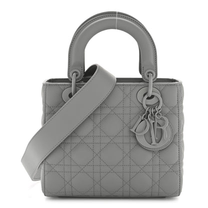 Christian Dior Ultra Matte Calfskin Cannage Small My ABCDior Lady Dior Grey 1 of 11