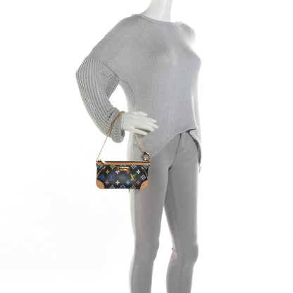 Louis Vuitton Monogram Multicolor Pochette Milla MM Black 2 of 7
