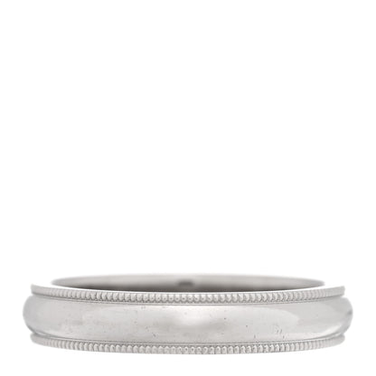 Harry Winston Platinum Milgrain Wedding Band Ring 58 8.5 3 of 4