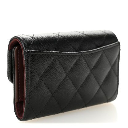 Chanel Caviar Quilted Classic 4 Key Holder Wallet Black 3 of 9