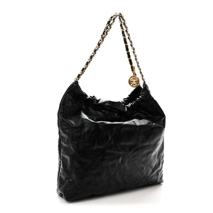 Chanel Shiny Calfskin Quilted Chanel 22 Black 4 of 11