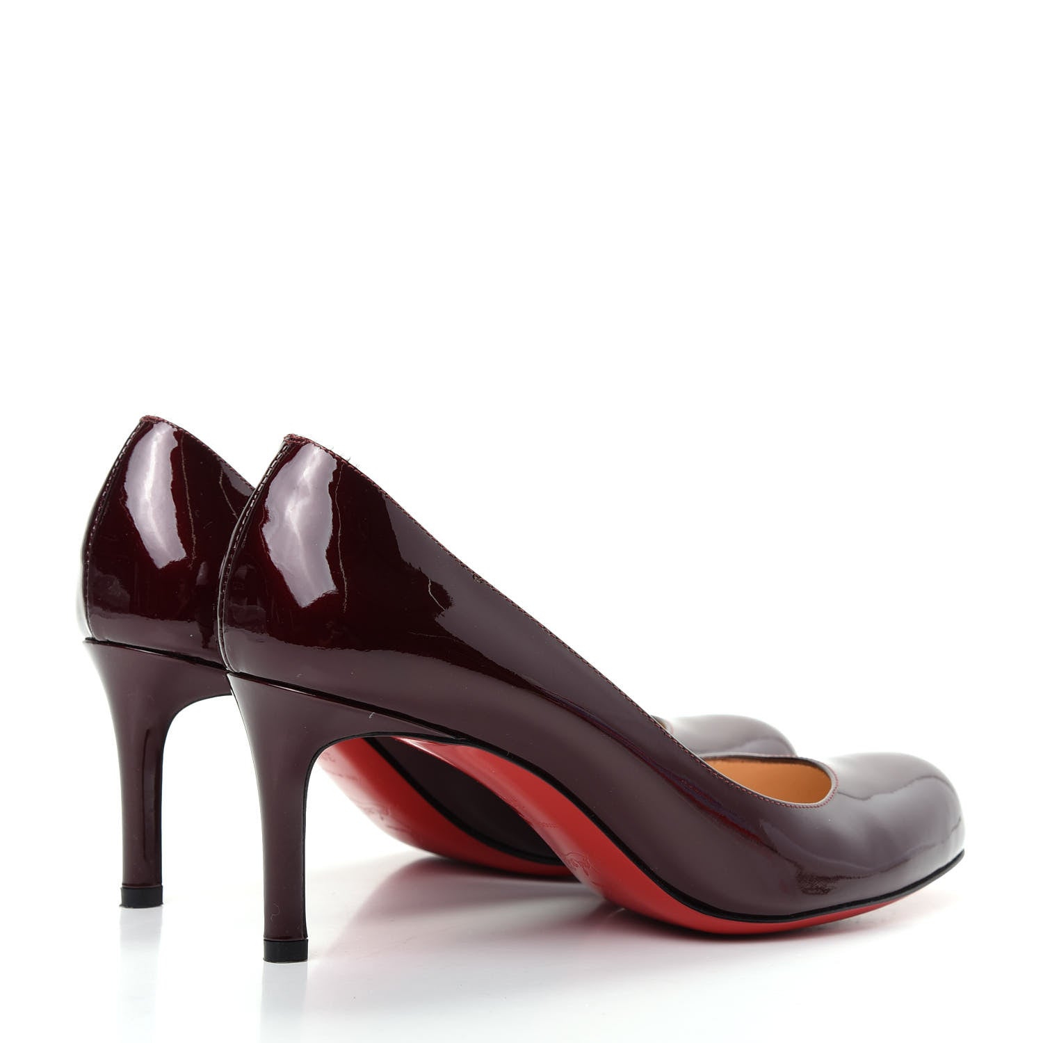 Christian Louboutin Patent Simple 70 Pumps 36.5 Burgundy 4 of 9