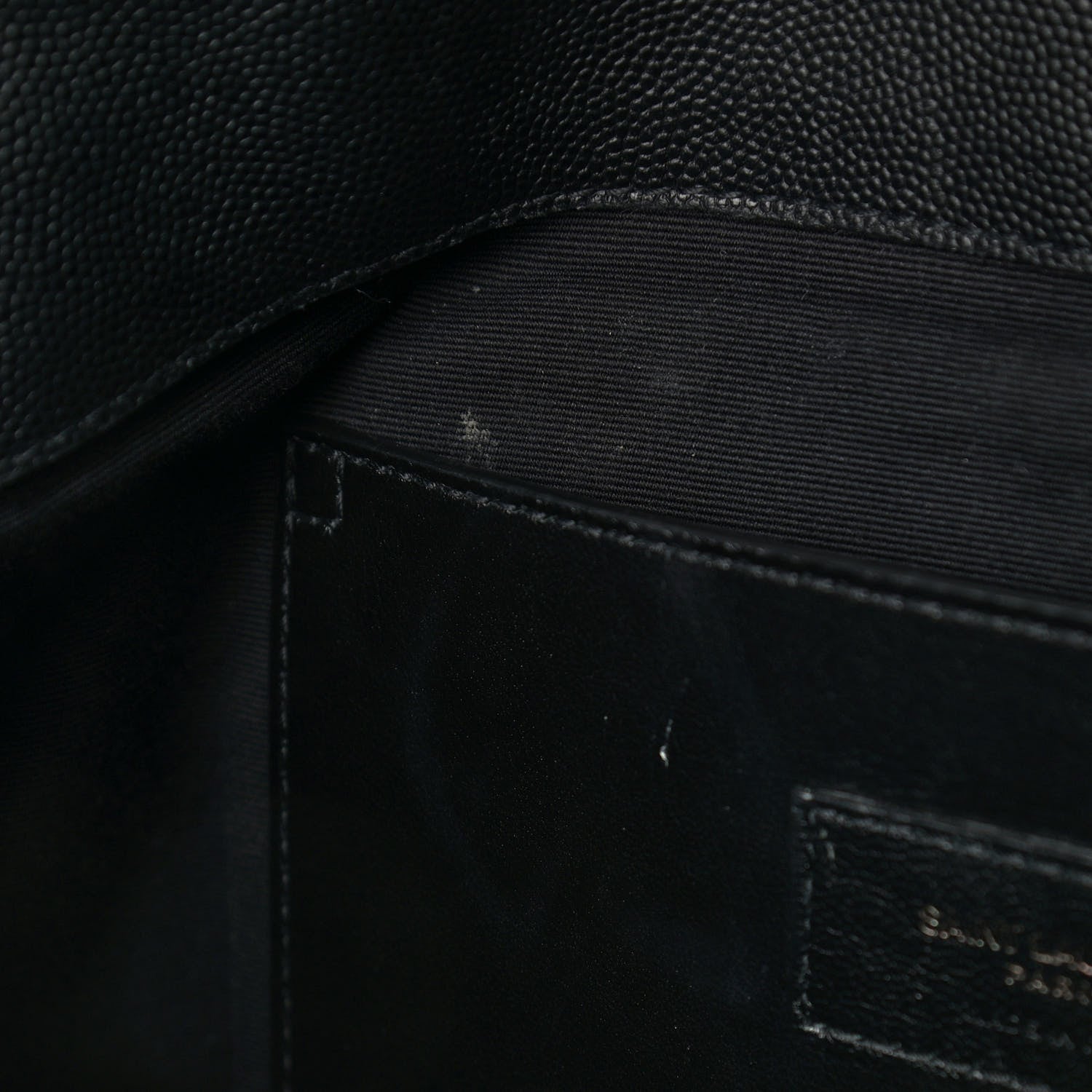 Saint Laurent Grain De Poudre Medium West Hollywood Monogram Fold-Over Black 17 of 18