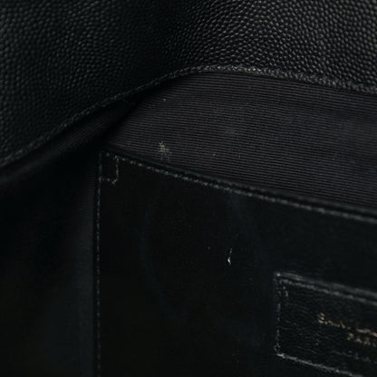 Saint Laurent Grain De Poudre Medium West Hollywood Monogram Fold-Over Black 17 of 18