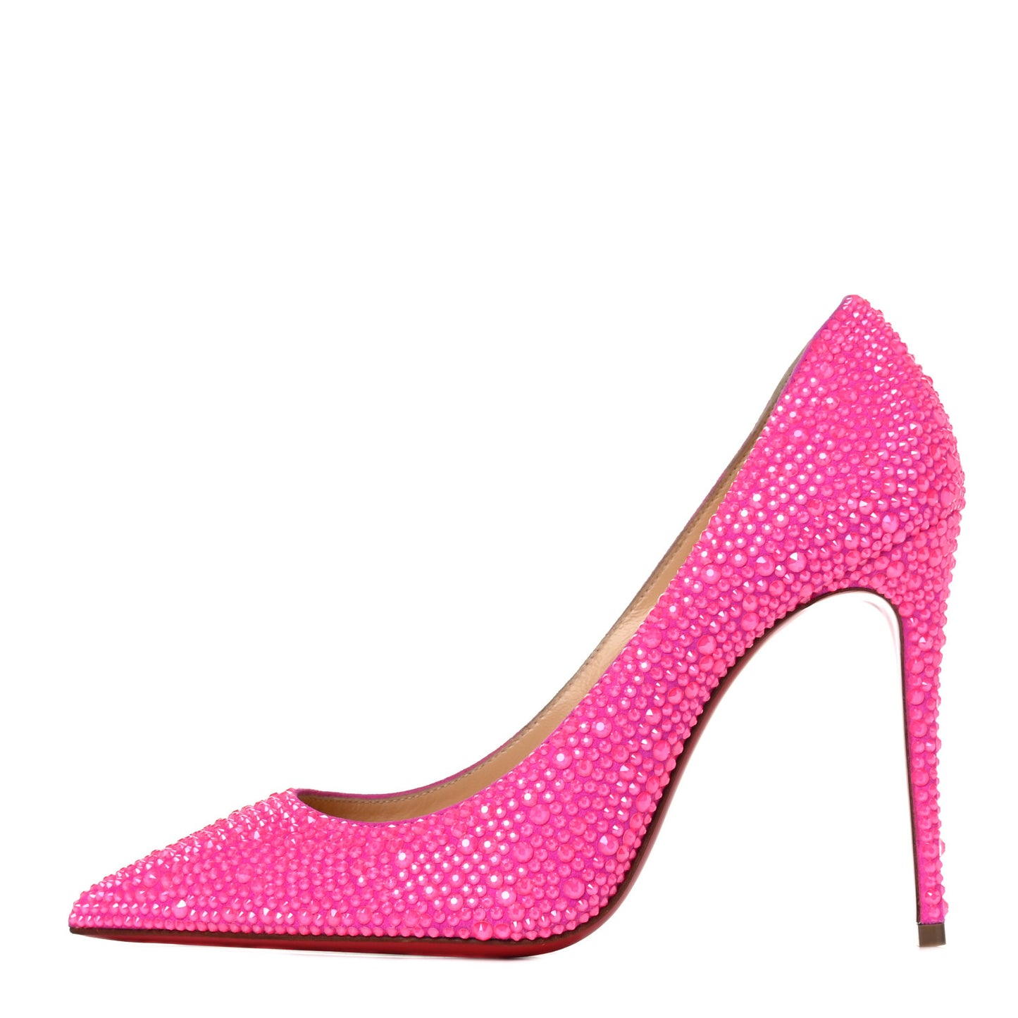 Veau Velours Strass Kate 100 Pumps 36 Diva Pink Fluo