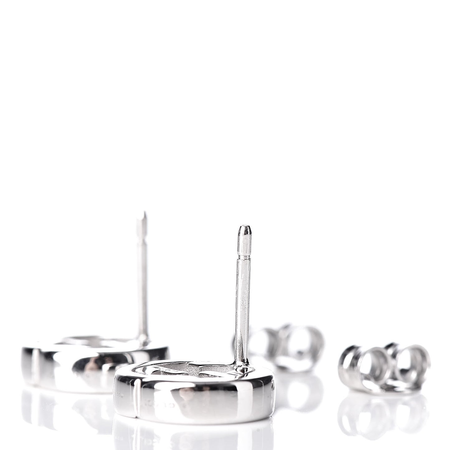 Sterling Silver Interlocking GG Stud Earrings