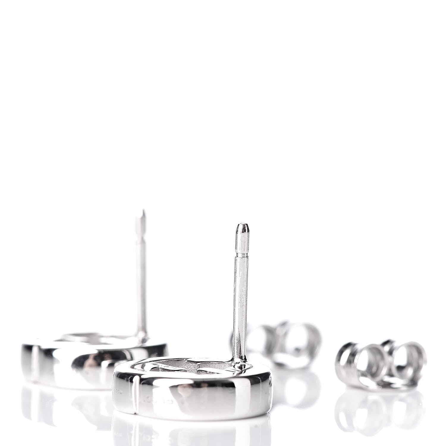 Gucci Sterling Silver Interlocking GG Stud Earrings 3 of 5