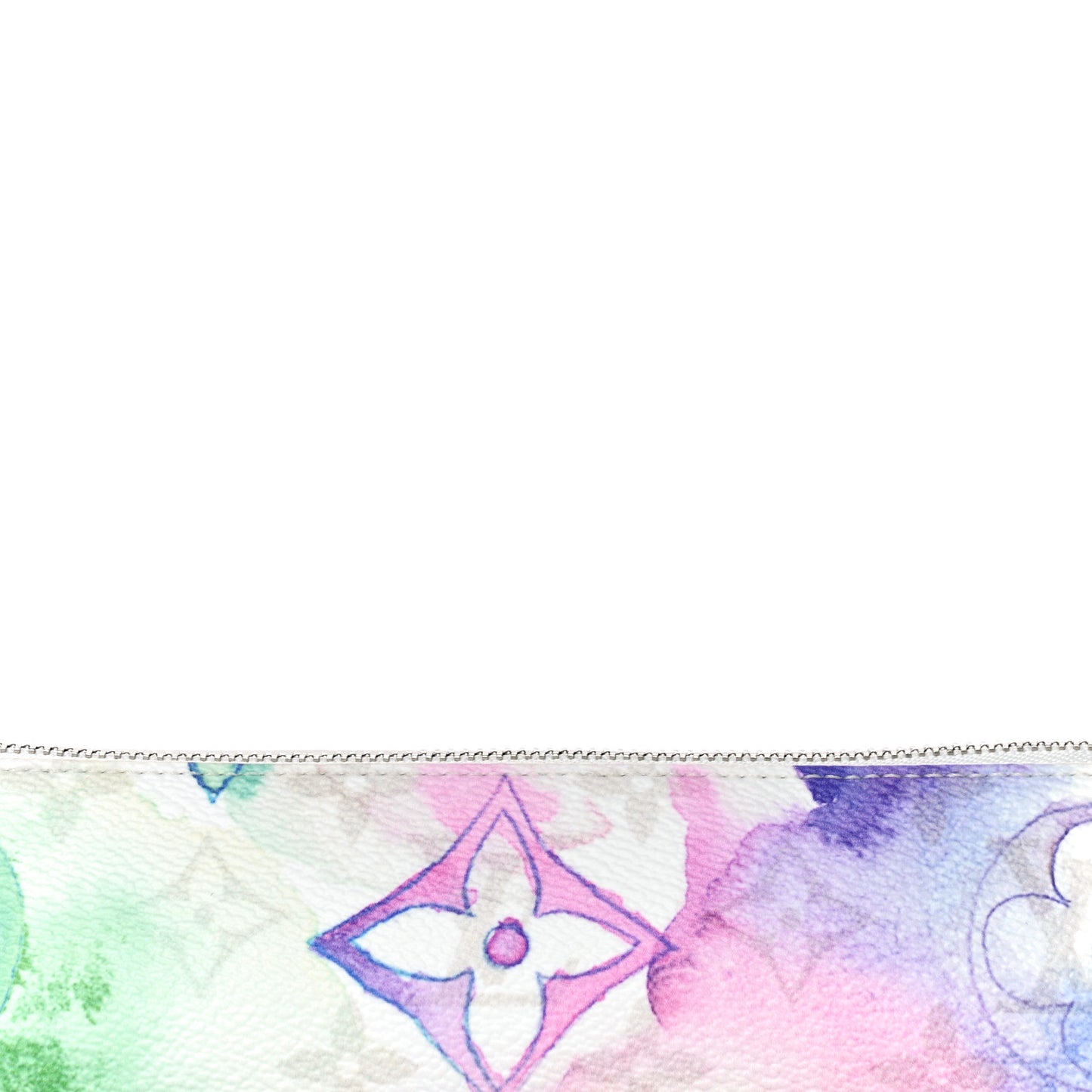 Monogram Watercolor Elizabeth Pencil Pouch Multicolor