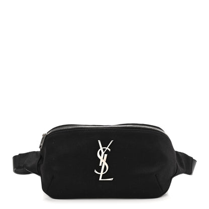 Saint Laurent Canvas Monogram Belt Bag Black 1 of 10