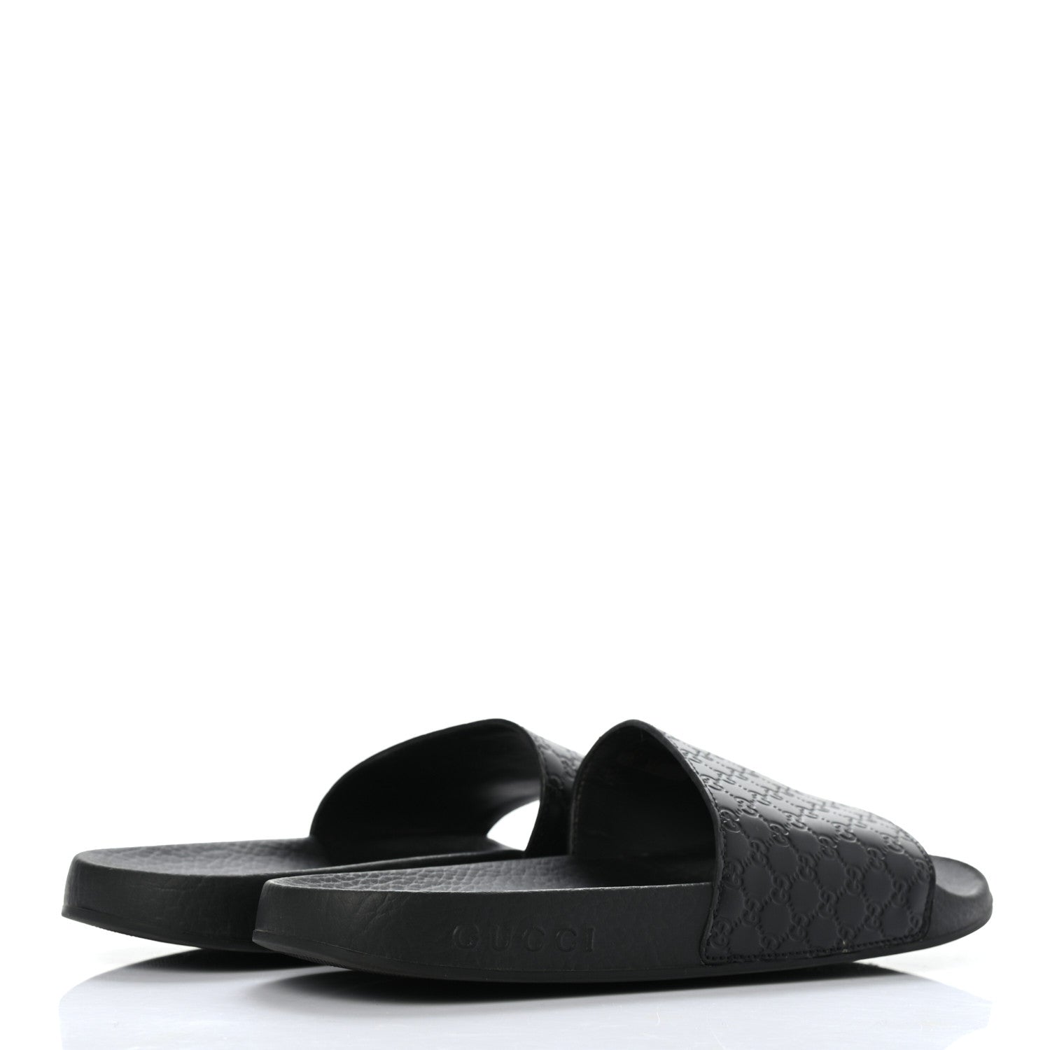 Gucci Microguccissima Slide Sandals 37 Black 4 of 8