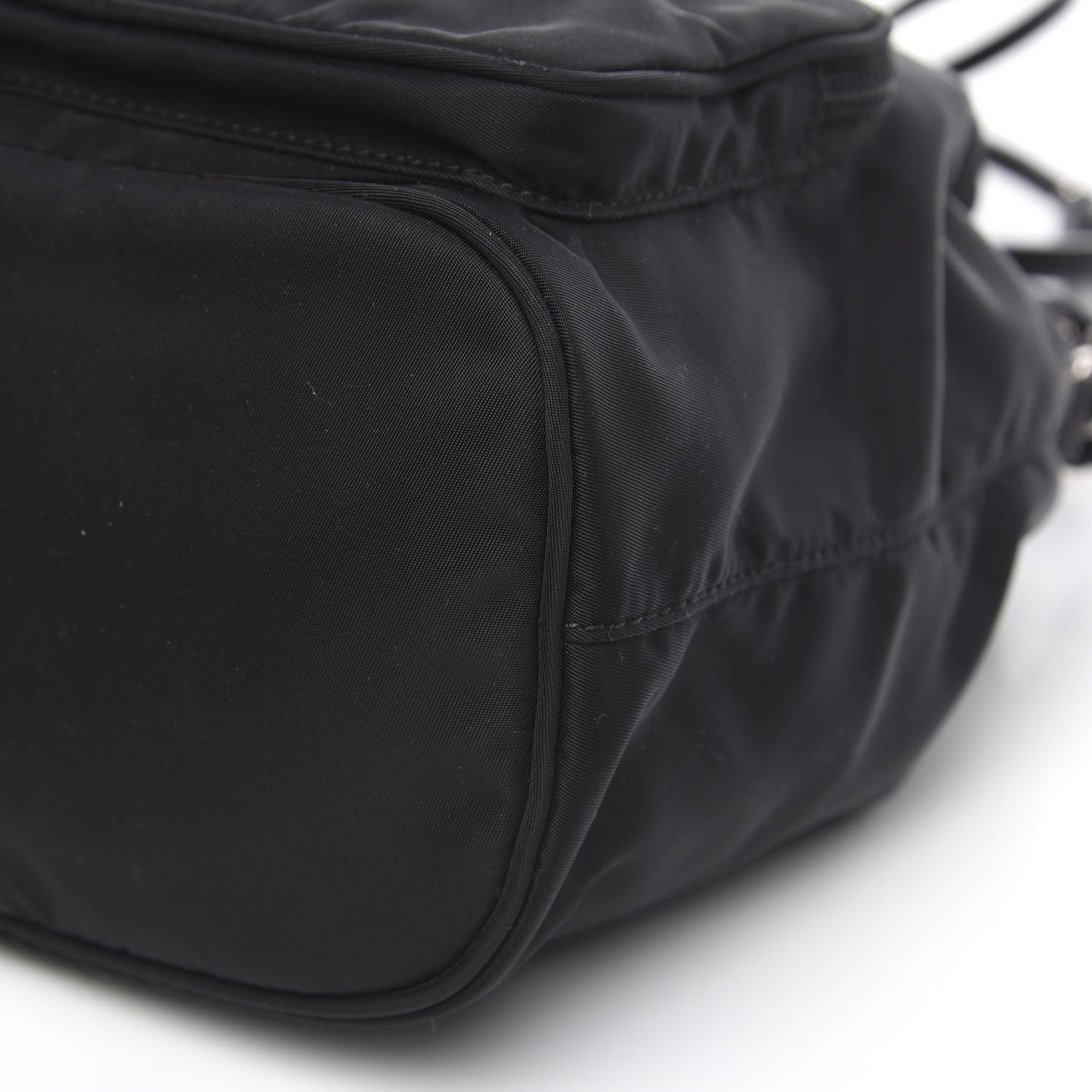 Tessuto Nylon Studded New Vela Mini Bucket Crossbody Bag Black