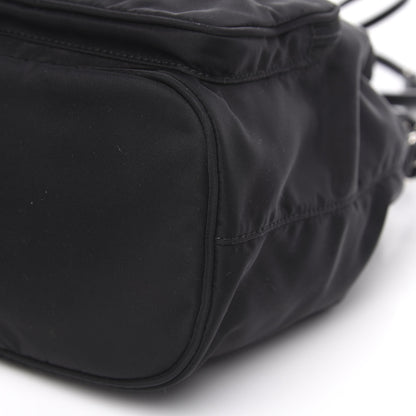 Prada Tessuto Nylon Studded New Vela Mini Bucket Crossbody Bag Black 9 of 9