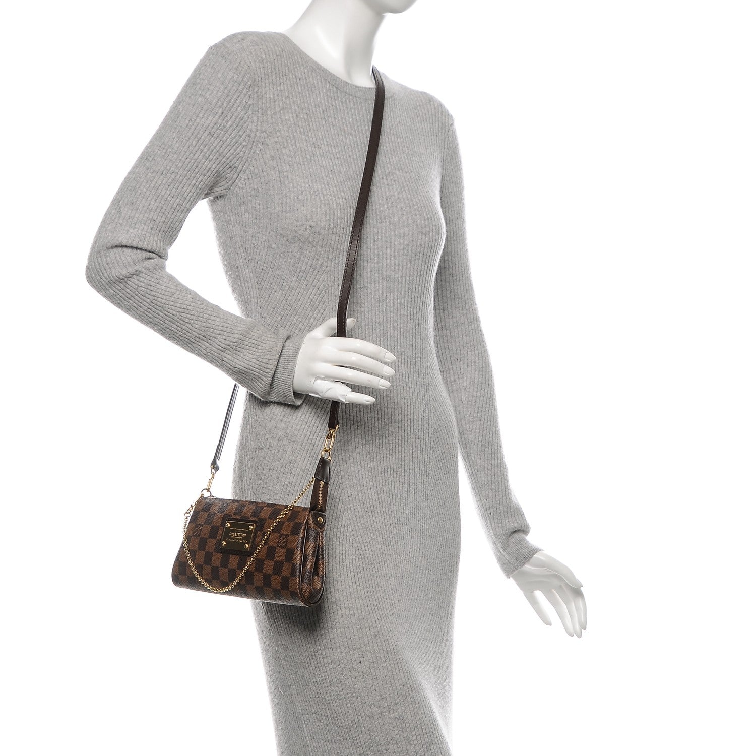 Louis Vuitton Damier Ebene Eva Clutch 2 of 6