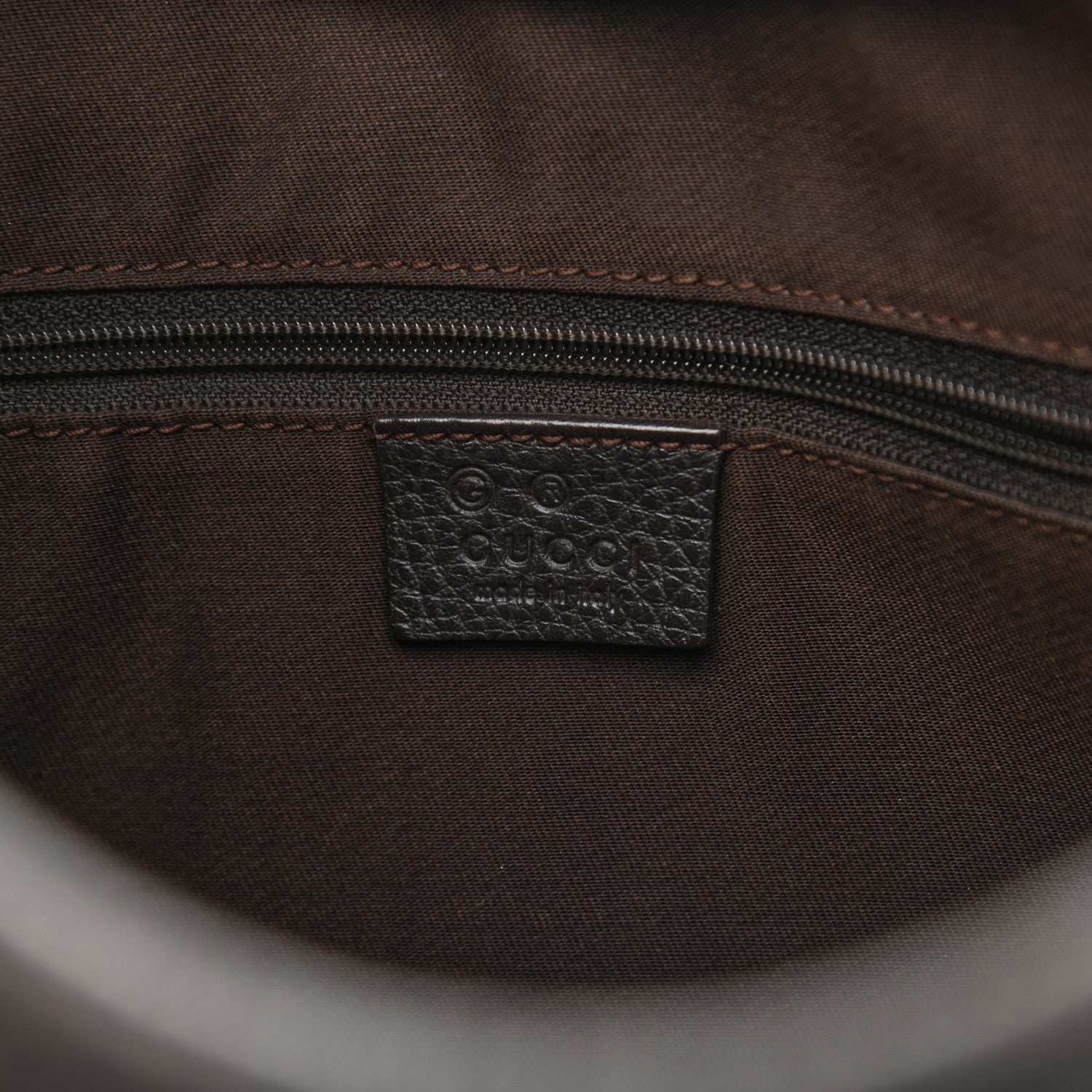 Gucci Denim Monogram Abbey D Ring Hobo Brown 6 of 9