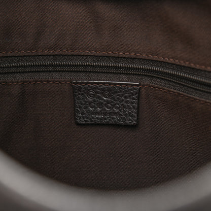 Gucci Denim Monogram Abbey D Ring Hobo Brown 6 of 9