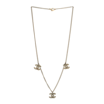 Chanel Metal CC Charm Necklace Gold 3 of 4