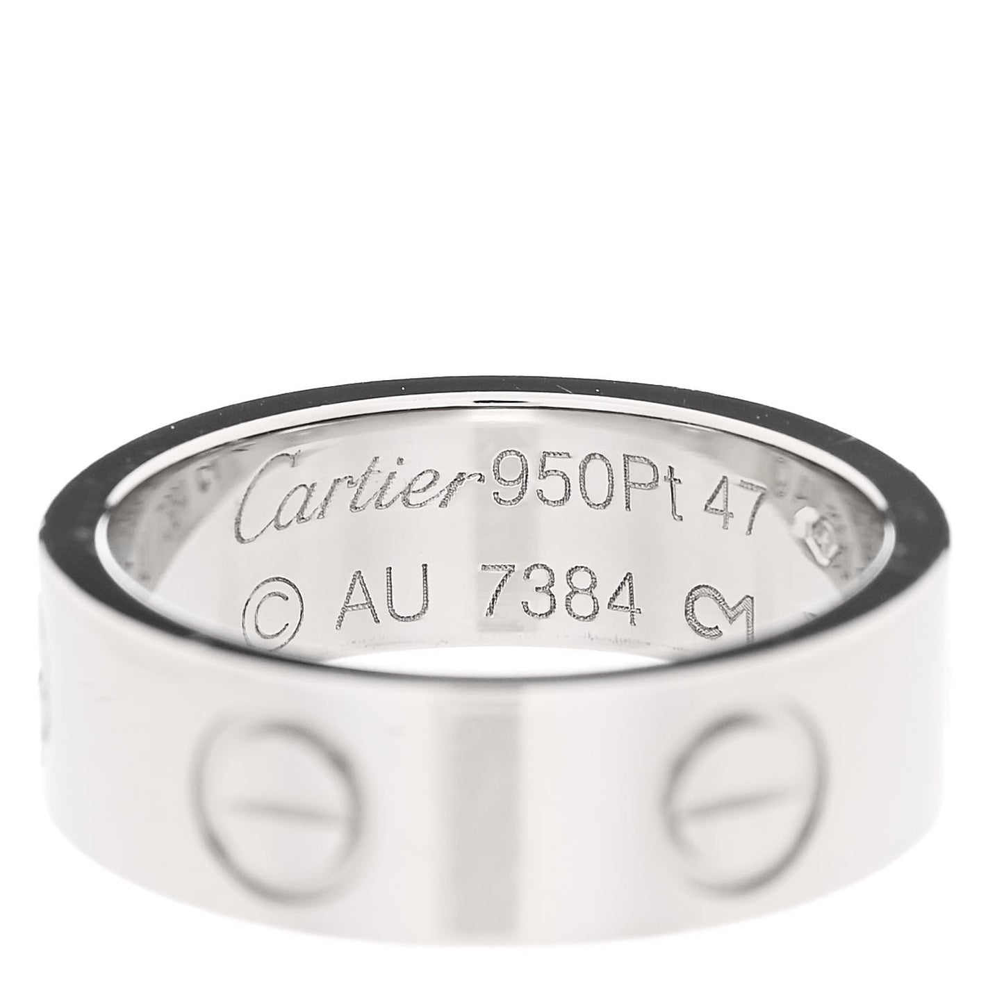 Platinum 5.5mm LOVE Ring 47 4