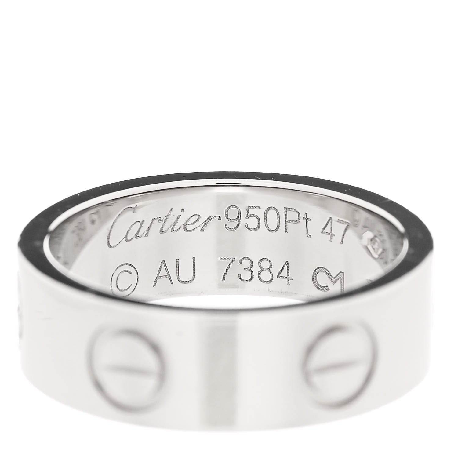 Cartier Platinum 5.5mm LOVE Ring 47 4 4 of 4