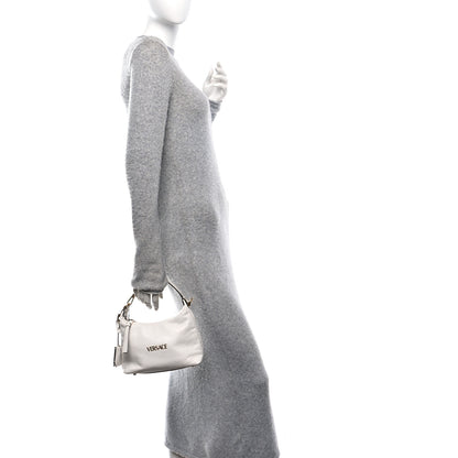 Versace Nappa Logo Tag Hobo White 2 of 9