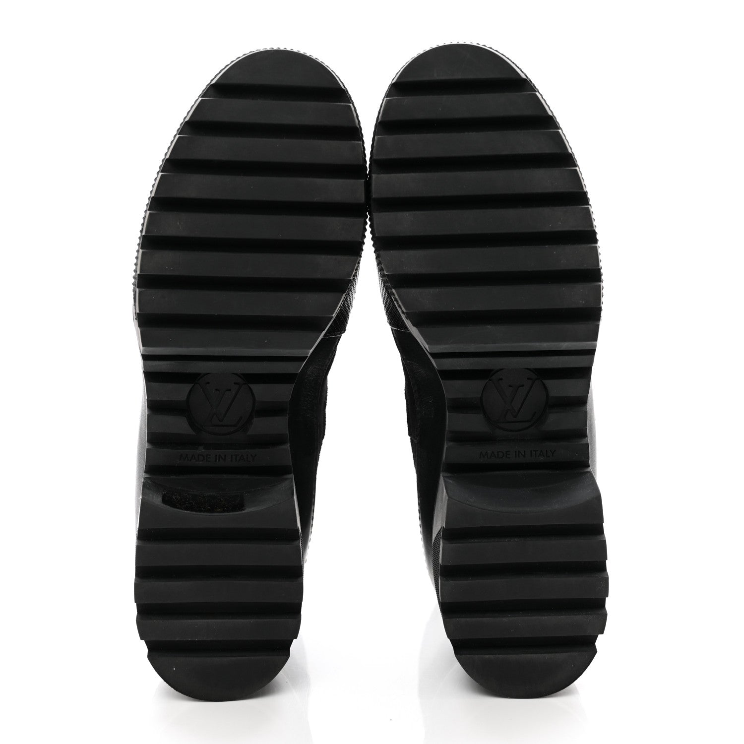 Louis Vuitton Suede Calfskin Monogram LV Black Heart Laureate Platform Desert Boots 35 Black 6 of 9